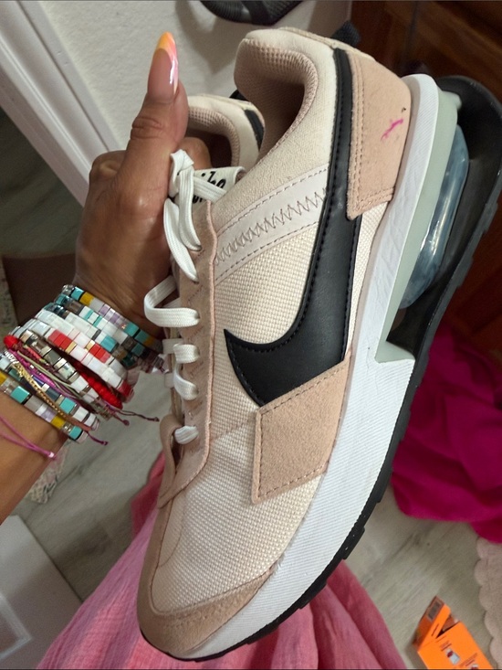Nike Shoes - Nike Women's Beige and Black Retro Runner Sneaker